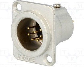 AC7MDZ, Гнездо; XLR; "папа"; PIN: 7; прямой; цанговые контакты; пайка; 133В