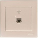 RAIN Розетка телефонная евро жемчужно-белый металлик 703-3030-137