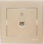 RAIN Розетка телефонная евро жемчужно-белый металлик 703-3030-137