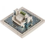 RAIN Розетка телефонная евро жемчужно-белый металлик 703-3030-137