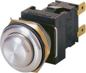 H8350RPAAA, Push Button Switch, Latching, Panel Mount, 19.2mm Cutout, DPDT, 250V ac, IP66