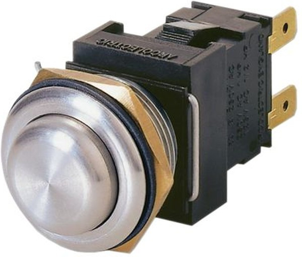 H8350RPAAA, Push Button Switch, Latching, Panel Mount, 19.2mm Cutout, DPDT, 250V ac, IP66