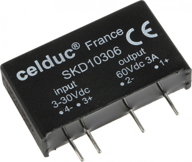 SKD10306, Реле: полупроводниковое, Uупр: 3-30ВDC, 3А, 2-60ВDC, Серия: SKD