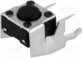 TACTA-64K-F, Микропереключатель TACT, SPST-NO, Пол: 2, 0,05A/12ВDC, THT, нет, 1Н