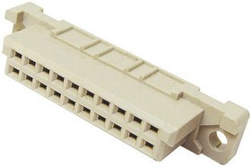 09242206841, Harting 20 Way 2.54mm Pitch, Type 3B Class C2, 2 Row, Straight DIN 41612 Connector, Socket 09242206841, Harting 20 Way 2.54mm Pitch, Type 3B Class C2, 2 Row, Straight DIN 41612 Connector, Socket