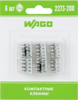 07-5135-06, 2273-208 Экcпресс-клемма, 8-проводная до 2,5 мм², (6 шт/уп) 07-5135-06, 2273-208 Экcпресс-клемма, 8-проводная до 2,5 мм², (6 шт/уп)