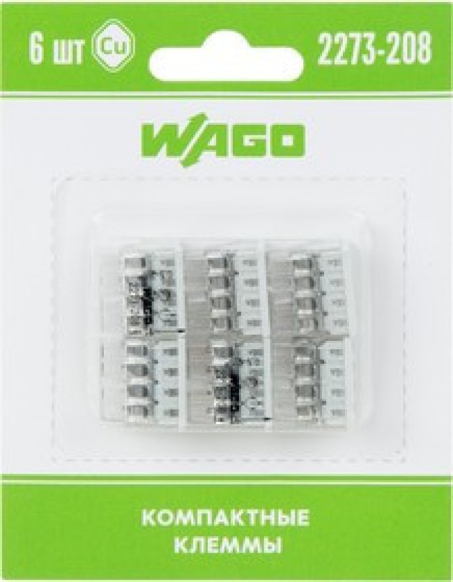 07-5135-06, 2273-208 Экcпресс-клемма, 8-проводная до 2,5 мм², (6 шт/уп) 07-5135-06, 2273-208 Экcпресс-клемма, 8-проводная до 2,5 мм², (6 шт/уп)