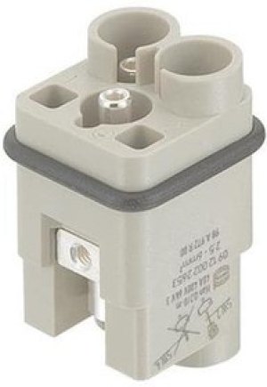 09120022651, Heavy Duty Power Connectors MALE INSERT 2 POLE SCW TERM 09120022651, Heavy Duty Power Connectors MALE INSERT 2 POLE SCW TERM
