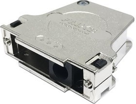 172704-0099, D-Sub Backshells 25P METAL HOOD ANGLED CABLE OUTLET
