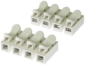 021-4, Самозажимная клемма , 4-х проводное соединение, 10 А, 2.5 мм2, PA66, нержавеющая сталь