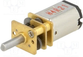 POLOLU-3055, Двигатель: DC, с редуктором, HPCB 12V, 12ВDC, 750мА, Ось: D профиль