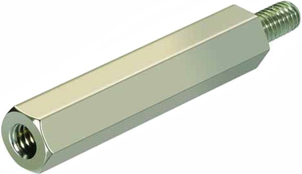 R40-3001002, Standoffs &amp; Spacers M4 x 10mm HEX 7mmA/F 8mm ML/FML NICKEL