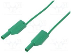SLK425-E/N-20025, Измерительный провод, 32А, с осевым гнездом 4мм, Дл: 2м, зеленый SLK425-E/N-20025, Измерительный провод, 32А, с осевым гнездом 4мм, Дл: 2м, зеленый