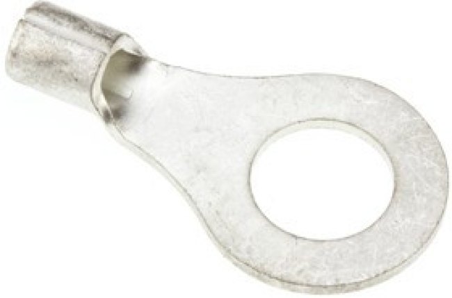 2-6, R Uninsulated Ring Terminal, 6mm Stud Size, 1mm² to 2.6mm² Wire Size