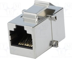 VS08-BURJ45/BU, Вставка мама RJ45 для рамки, Keystone, экраниров.,KAT5e