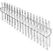 54102-G0803LF, Headers &amp; Wire Housings Unshrd Hdr, Dbl Rw T/H, 6P, 2.54mm,Vert