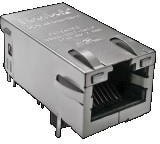 2250504-1, Modular Connectors / Ethernet Connectors MAGJACK 1PORT 100W POE 2.5GBT LED