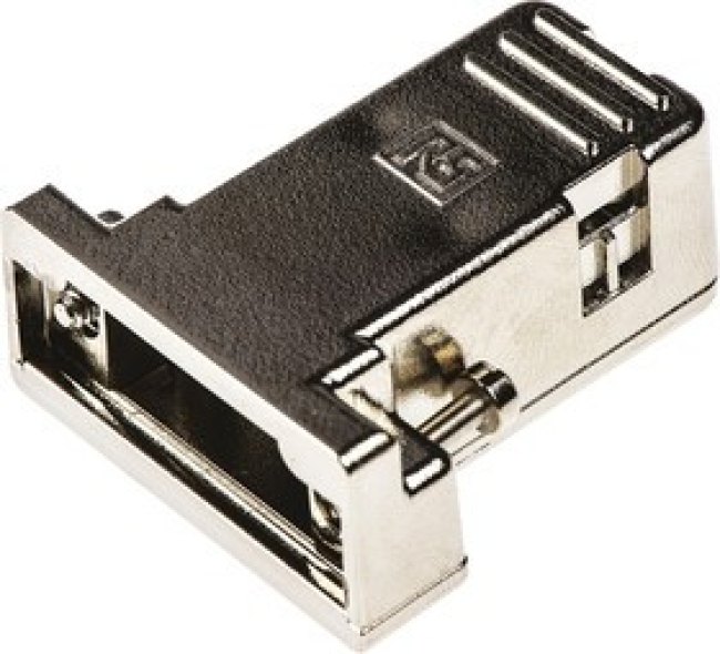 ABS D Sub Backshell, 9 Way, Strain Relief