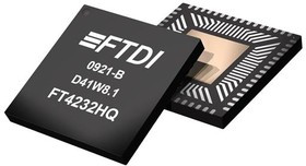 FT4232HQ-REEL, USB Interface IC USB HS to Quad UART/ SPI/JTAG/I2C QFN-64