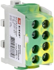 Клемма распределительная КСР с двойным винтом 2х25/2х16 желт./зел. PROxima EKF ksr-2.25-2.16-y-green