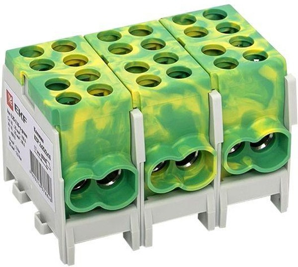 Клемма распределительная КСР с двойным винтом 2х25/2х16 желт./зел. PROxima EKF ksr-2.25-2.16-y-green