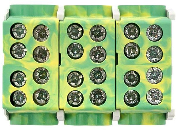 Клемма распределительная КСР с двойным винтом 2х25/2х16 желт./зел. PROxima EKF ksr-2.25-2.16-y-green