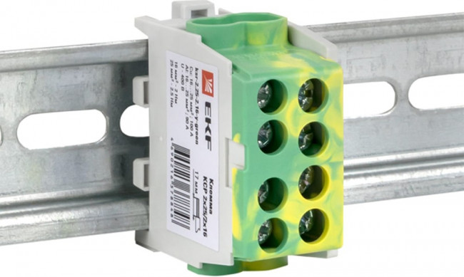 Клемма распределительная КСР с двойным винтом 2х25/2х16 желт./зел. PROxima EKF ksr-2.25-2.16-y-green