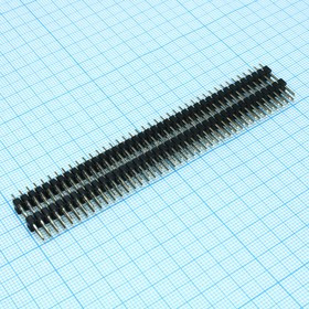 PLHD-80 (3/10,4/6мм) (DS1029-04- 2x40P8BVA10-B), штыри двухрядные межплатные с шагом 2.54мм A=6mm B=3mm H=10.4mm