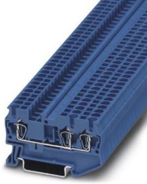 3031254, Клемма проходная ST 2,5-TWIN BU /5,2mm, пружинная, 3 присоед., 2,5(max 4)mm2, 24A, 800V, синяя 3031254, Клемма проходная ST 2,5-TWIN BU /5,2mm, пружинная, 3 присоед., 2,5(max 4)mm2, 24A, 800V, синяя