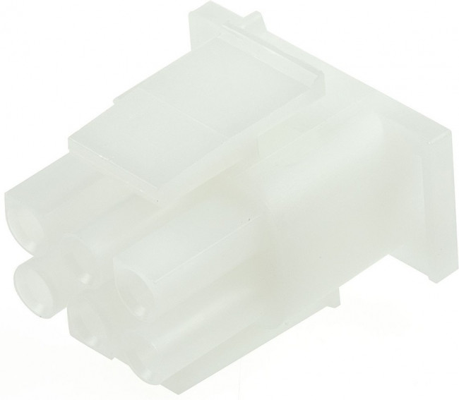 1-480704, Universal MATE-N-LOK Male Connector Housing, 6 Way, 2 Row