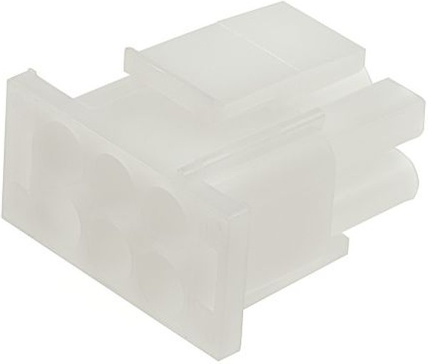 1-480704, Universal MATE-N-LOK Male Connector Housing, 6 Way, 2 Row