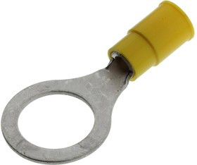 19070-0109, Клемма с кольцевым наконечником, M12, 1/2", 10 AWG, 5 мм², InsulKrimp 19070, Желтый 19070-0109, Клемма с кольцевым наконечником, M12, 1/2", 10 AWG, 5 мм², InsulKrimp 19070, Желтый