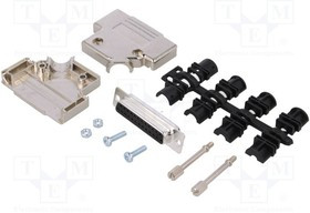 D45PK-M-25-DMS-K, Разъем D-Sub; PIN: 25; вилка; "мама"; пайка; на пр