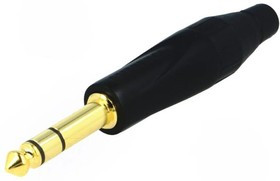 TS3PB-AU, Вилка; Jack 6,35мм; "папа"; stereo; прямой; на провод; пайка