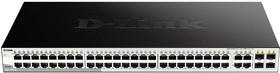 Коммутатор D-Link Managed L2 Switch 48x1000Base-T, 4xCombo 1000Base-T/SFP, Surge 6KV, CLI Коммутатор D-Link Managed L2 Switch 48x1000Base-T, 4xCombo 1000Base-T/SFP, Surge 6KV, CLI