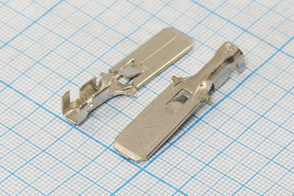 Клемма штекер 9,5x0,8, S2,5-6, латунь луженая, защелка