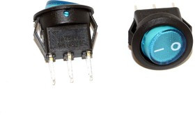SMRS-102-2C3-BL, Переключатель ON-ON (3A 250VAC) SPDT 3P, синяя клавиша