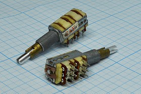 Резистор переменный поворотный 20кx4\A\13мм\ S5x32Dual\93Z; №4522 РПвр 20кx4\A\13мм\ S5x32Dual\93Z\