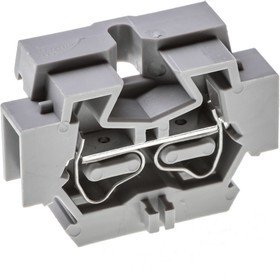 WS4-DB-01P-11-00AH, 2-пров. модульная клемма, 0,08-4 мм2, с фланецм, серая