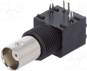 MX-73171-3060, Гнездо, BNC, "мама", угловой 90°, 50Ом, THT, на PCB, полипропилен