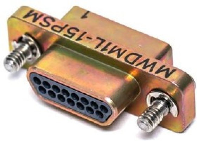 MWDM1L-15PSM, D-Sub Micro-D Connectors MICR D SLDRCUP CON 15CNT SZ #26 PIN