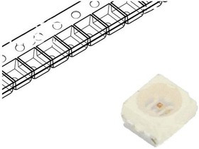 VLMY31K1L2-GS08, LED; SMD; 3528,PLCC2; orange; 7.1?18mcd; 3.5x2.8x1.75mm; 120°; 10mA