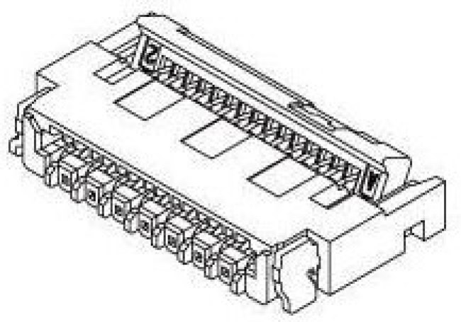 502598-2393, FFC &amp; FPC Connectors 0.3 FPC Bck Flip Hsg 23CktEmbsTpPkg