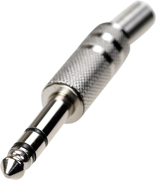 1-105 (NP-212), штекер аудио 6.35мм стерео металл на кабель