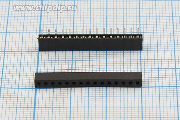 Разъем PBS2-1x15 розетка, шаг P2.0, контакты 15P, h-4.5, монтаж на плату