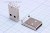 L-KLS1-180B-W, Штекер USB тип A на плату, монтаж SMD, 4 контакта; №11623K штек USB \A\4P2C\плат\угл\ SMD\L-KLS1-180B-W\