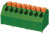 TBL002A-350-08GR-2OR, Fixed Terminal Blocks Terminal block, screwless, 3.50, 45, 8 poles, green w orange tab