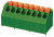 TBL002A-350-08GR-2OR, Fixed Terminal Blocks Terminal block, screwless, 3.50, 45, 8 poles, green w orange tab