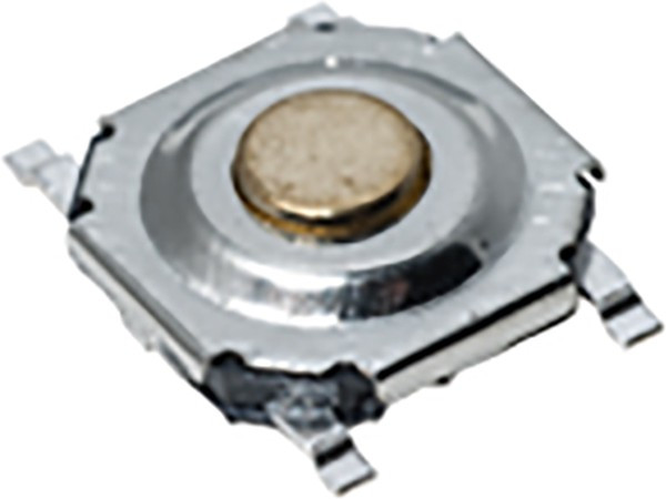 PTS525 SM15 SMTR2 LFS, Switch Tactile N.O. SPST Round Button Gull Wing 0.02A 15VDC 1000000Cycles 1.57N SMD T/R