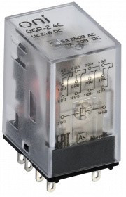 OGR-2-4C-DC24V, Реле общего назначения OGR-2 4C 24В DC ONI